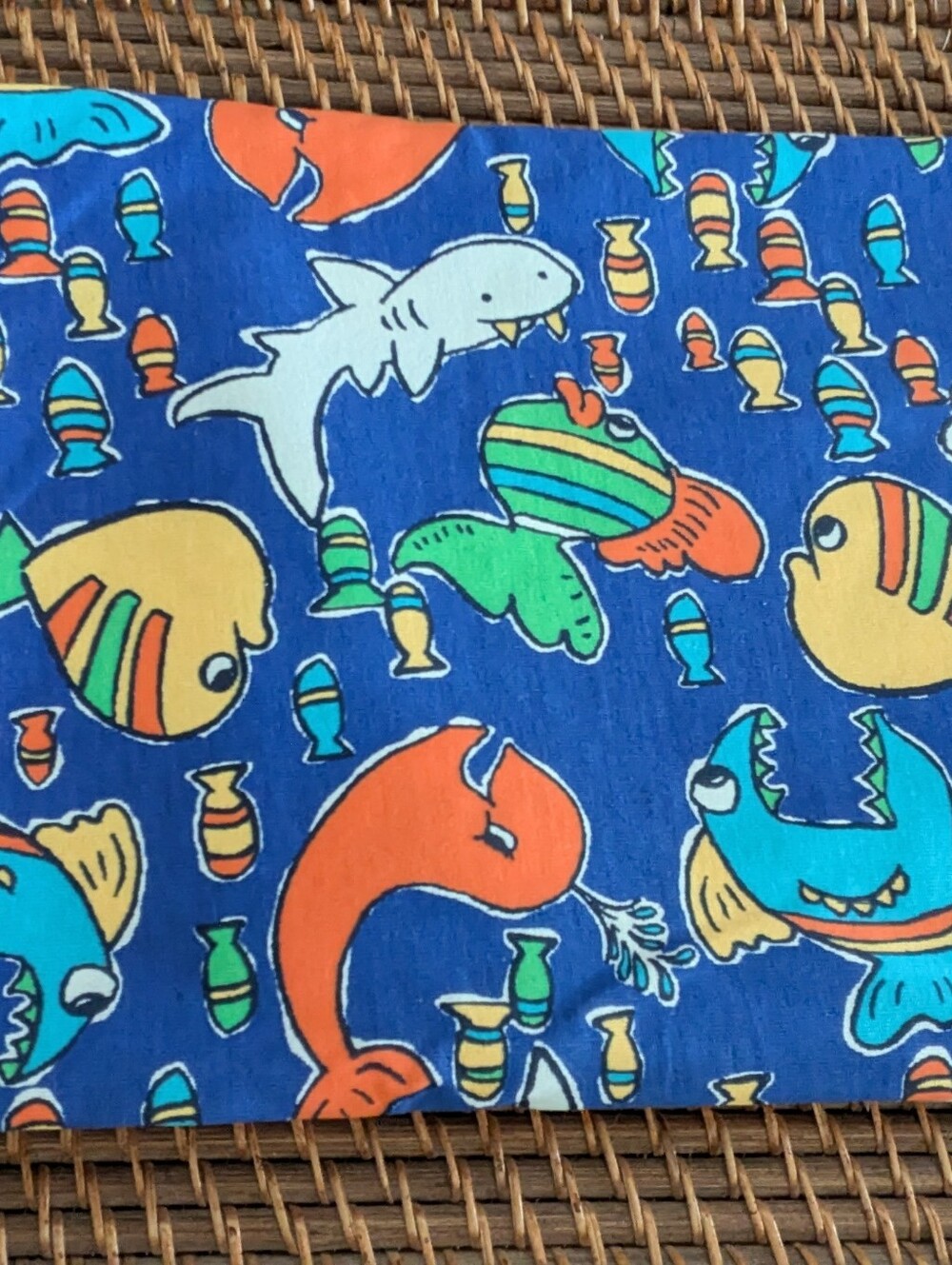 Antex California Matchmaster Brightly Colored Fabric: Sea Animals - Remnant